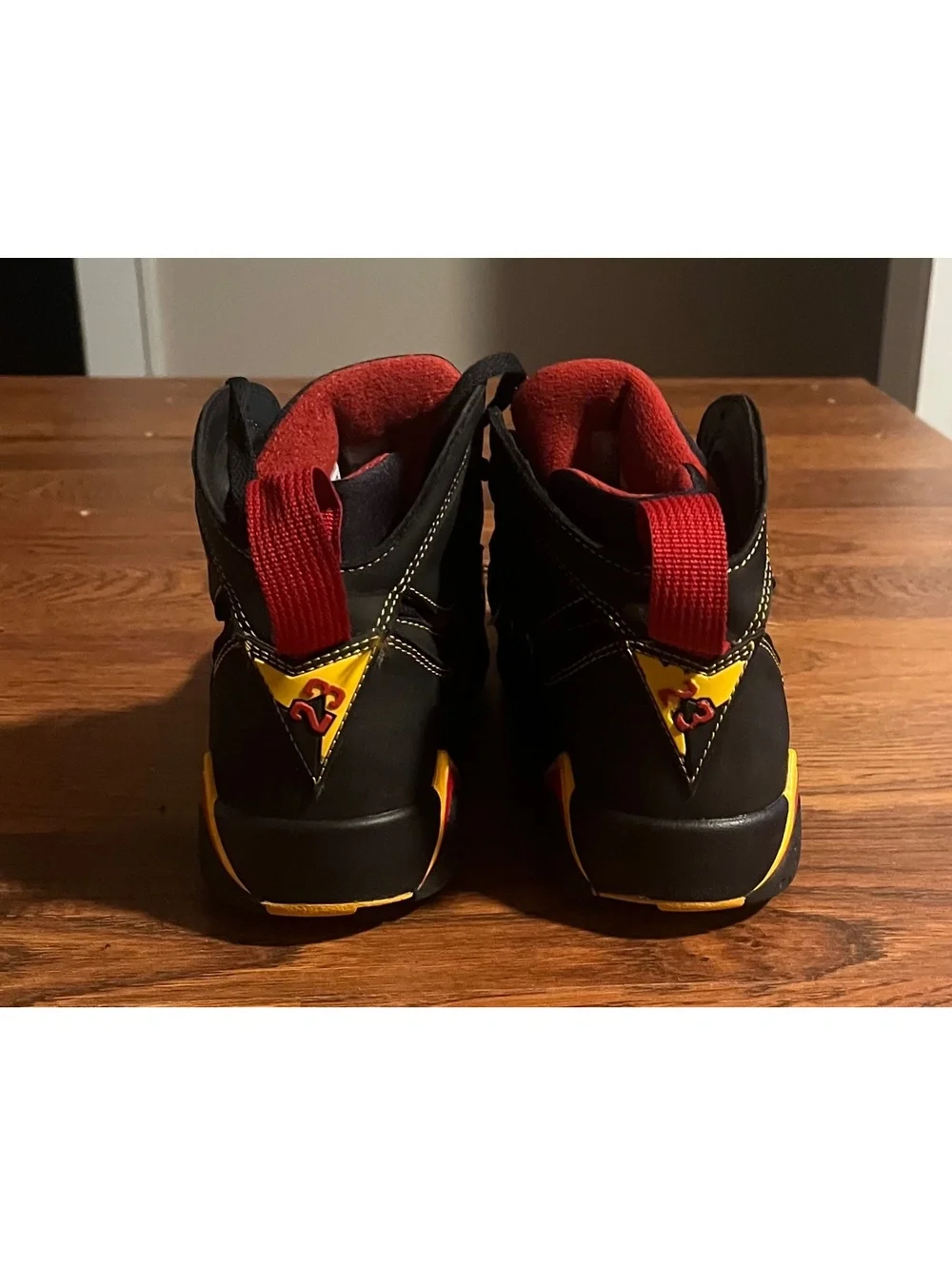 Air Jordan 7 Retro Citrus Black Red Yellow Size 7Y Sneakers